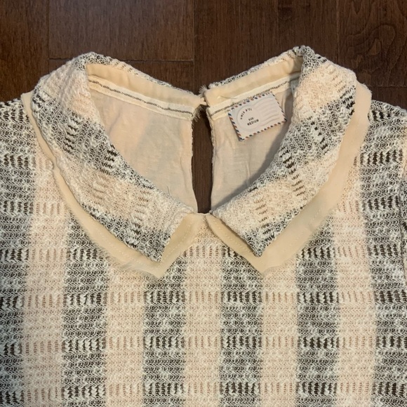 Anthropologie collared knit tweed boucle top blouse - Picture 3 of 9